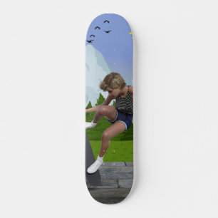 Sports Skater Making A Big Leap Skateboard