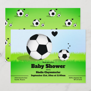 Sports Soccer Baby Shower Invitation