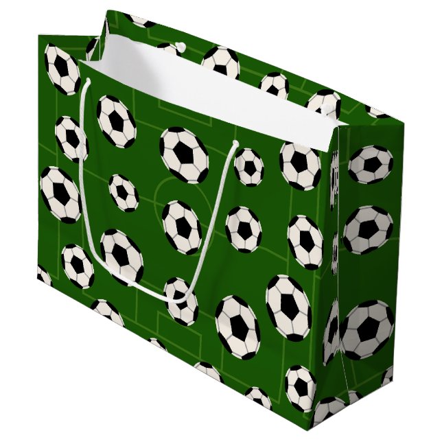Sports soccer ball tiled pattern party bag (Front Angled)