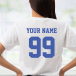 Sports Soccer Baseball Team Front Back Name Number T-Shirt<br><div class="desc">Sports Soccer Baseball Team Front Back Name Number T-Shirt</div>