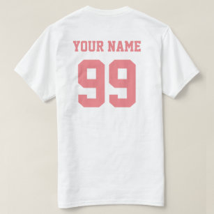Sports Soccer Baseball Team Front Back Name Number T-Shirt