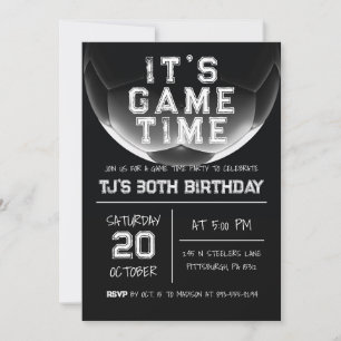 Sports Soccer Birthday Invitation