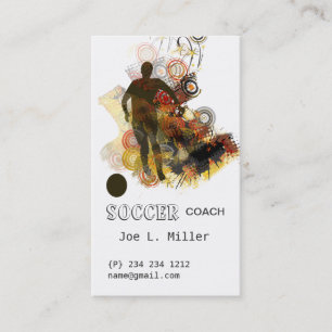 Sports Soccer Running Ball Urban Vector Business Card