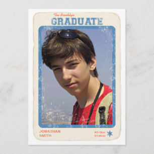 Sports Star Graduation Invitation