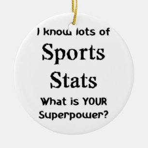 sports stats ceramic tree decoration