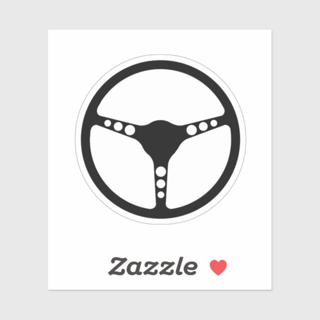 Sports Steering Wheel Silhouette (Sheet)