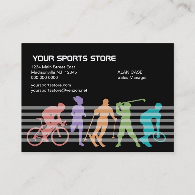 Sports Store business card (Front)