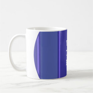 SPORTS STRIPES - Blue Violet + your text Coffee Mug