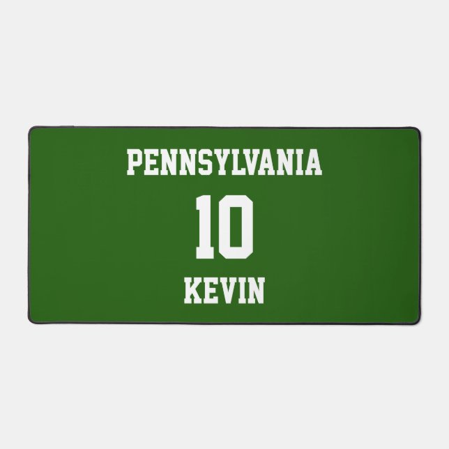 Sports Team Fan Personalised Desk Mat (Front)