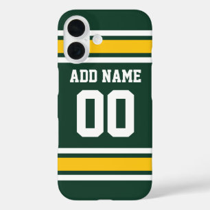 Sports Team Football Jersey Custom Name Number iPhone 16 Case