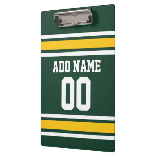 Sports Team Football Jersey Custom Name Number Clipboard