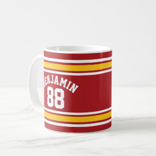 Sports Team Football Jersey Custom Name Number Coffee Mug