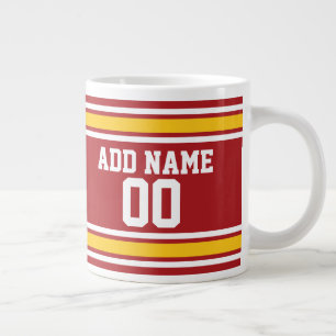 Sports Team Football Jersey Custom Name Number Large Coffee Mug