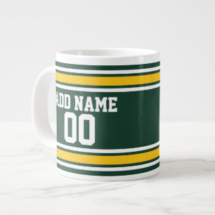 Sports Team Football Jersey Custom Name Number Large Coffee Mug