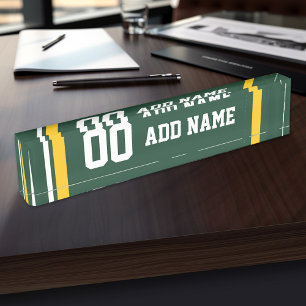 Sports Team Football Jersey Custom Name Number Nameplate
