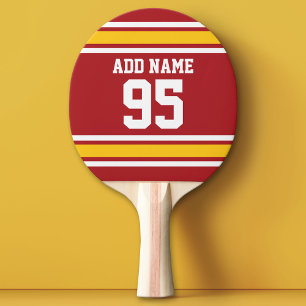 Sports Team Football Jersey Custom Name Number Ping Pong Paddle