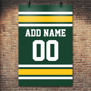 Sports Team Football Jersey Custom Name Number Poster