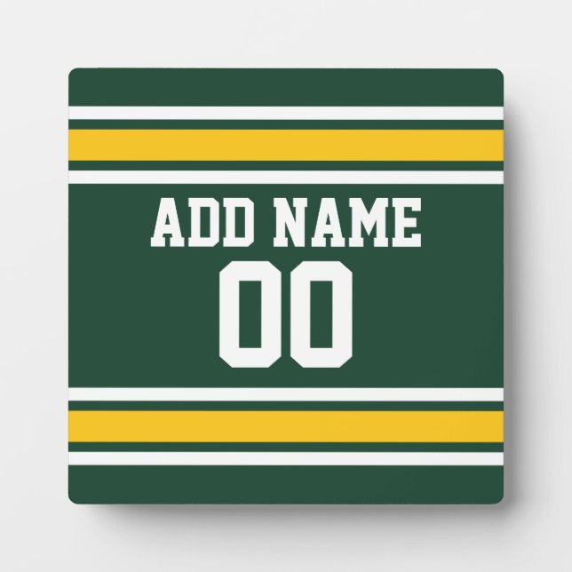 Sports Team Football Jersey Custom Name Plaque (Front)