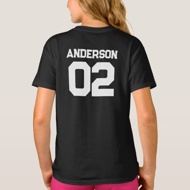 Sports Team Name Number Child Father Matching T-Shirt (Back)