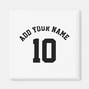 Sports Team Name With Name And Number T Shirt Magnet