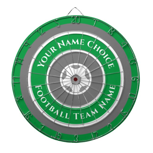 Sports Team Personalised in Green Dart Board (Front)