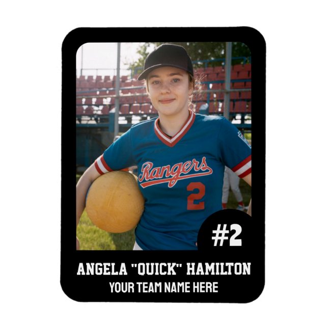 Sports Team Player (3"x4"in) Photo Magnet (Vertical)