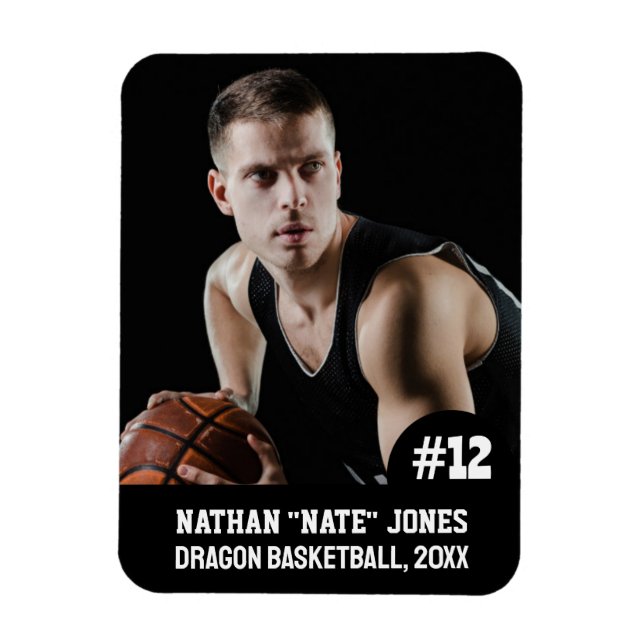 Sports Team Player (3"x4"in) Photo Magnet (Vertical)