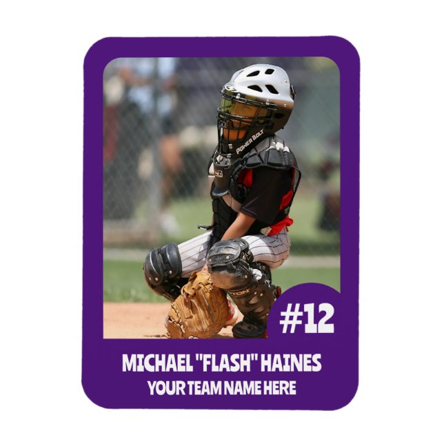 Sports Team Player (3"x4"in) Photo Magnet (Vertical)