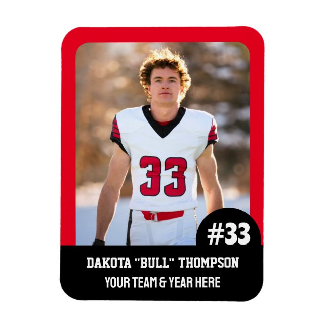 Sports Team Player (3"x4"in) Photo Magnet (Vertical)