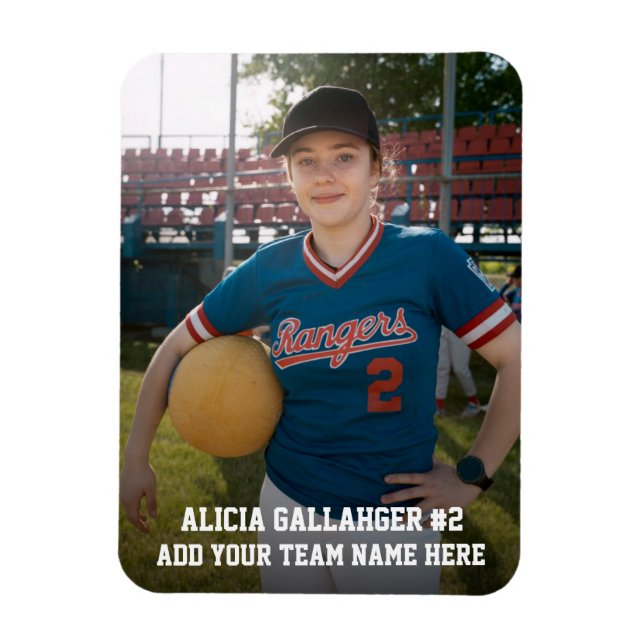 Sports Team Player (3"x4"in) Photo Magnet (Vertical)