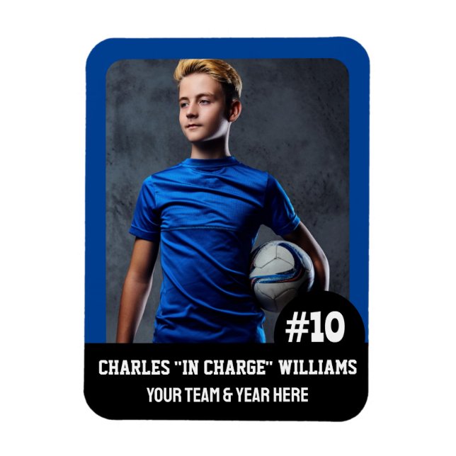 Sports Team Player (3"x4"in) Photo Magnet (Vertical)