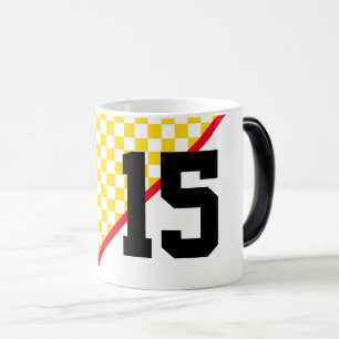 Sports Team Red Gold Black Player Number Age Fun Magic Mug