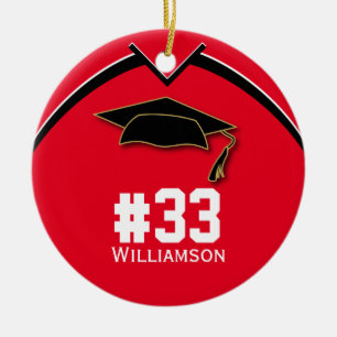 Sports Team School Graduation Ceramic Tree Decoration