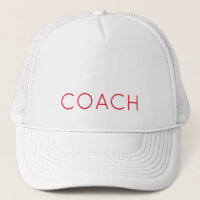 Sports Team Spirit COACH Gift Custom text Red 