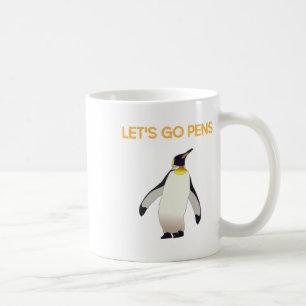 Sports Tee#39;s Lets Go Pens Funny Hockey Penguins Coffee Mug