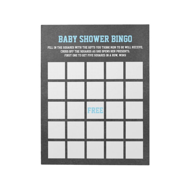 SPORTS THEME baby shower BINGO GAME Notepad (Rotated)