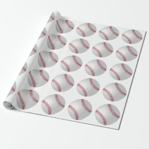 Sports Theme Baseball Wrapping Paper