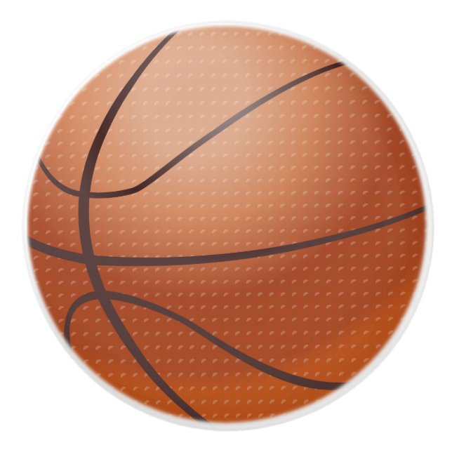 Sports Theme Basketball  Ceramic Knob (Front)