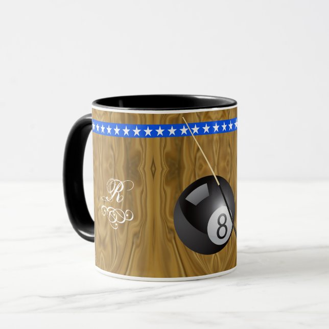 Sports Theme Pool (Billiards) ball and player Mug (Front Left)