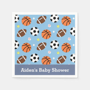 Sports Themed Baby Shower Party Supplies Napkin
