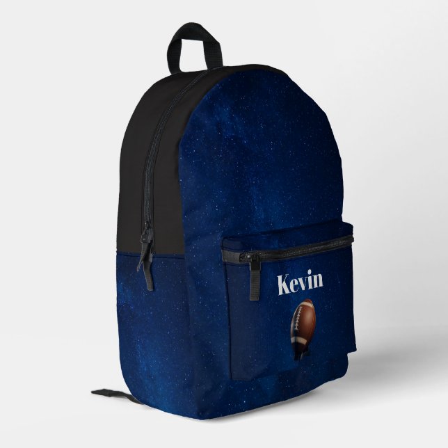 Sports themed Personalized backpack - Football (Back Corner Left)