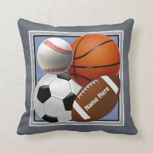 Sports Themed Throw Pillows Sports Bedoom Decor
