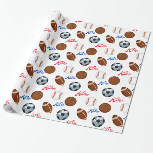 Sports Themed Wrapping Paper