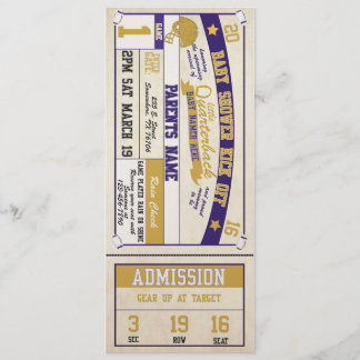Sports Ticket Baby Shower Invitation