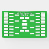 Sports Tournament Bracket - 32 Teams - Green  Banner (Horizontal)