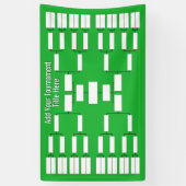 Sports Tournament Bracket - 32 Teams - Green  Banner (Vertical)
