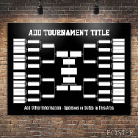 Sports Tournament Bracket black