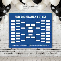 Sports Tournament Bracket - Blue 32 teams