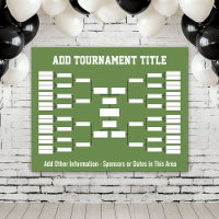 Sports Tournament Bracket - Green 32 teams
