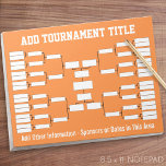 Sports Tournament Bracket Notepad<br><div class="desc">Add the tournament title or the name or your office pool. Keep track of the soccer or basketball championship in style. This bracket starts with 32 teams. Other configurations available.</div>